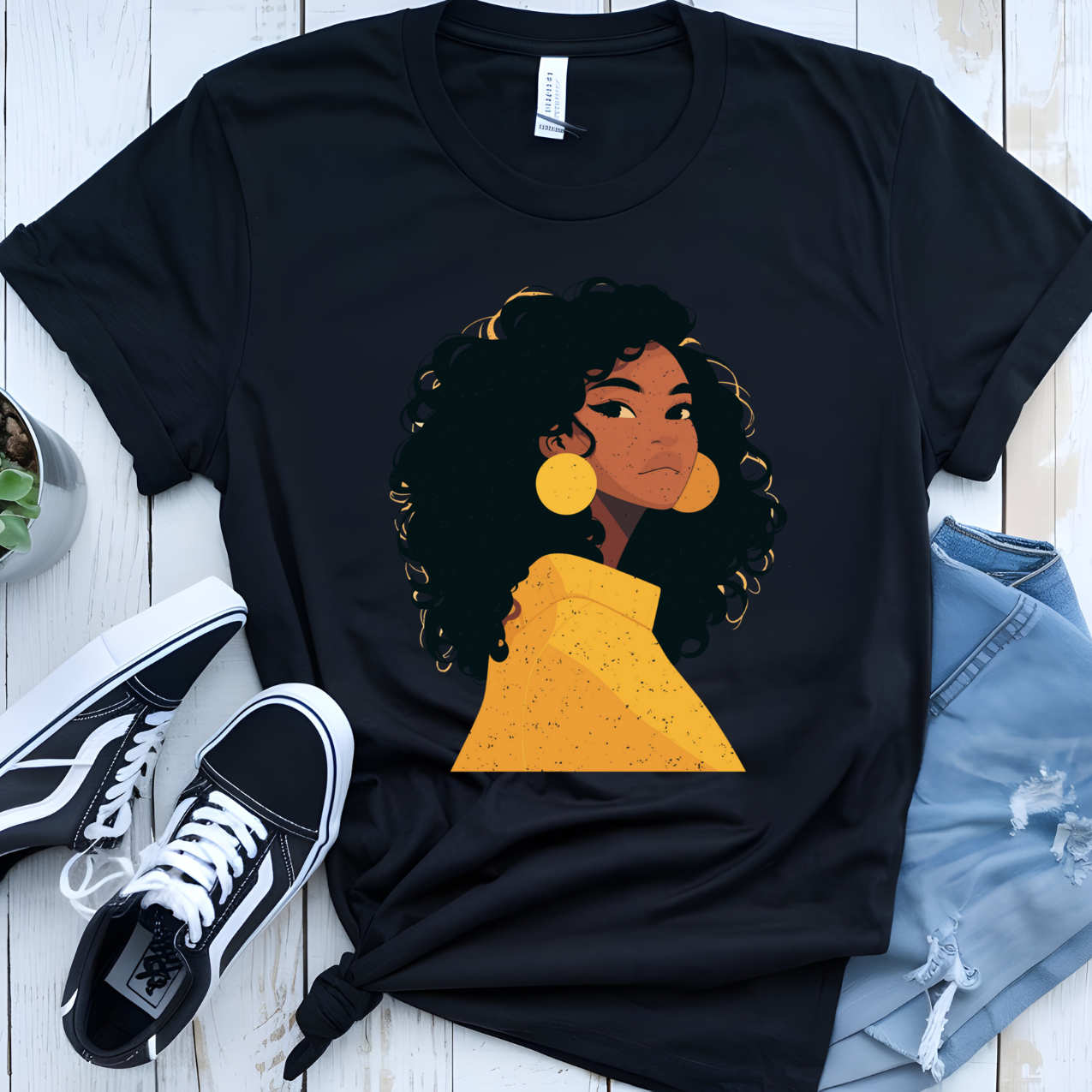 Black woman, black beauty T-shirt