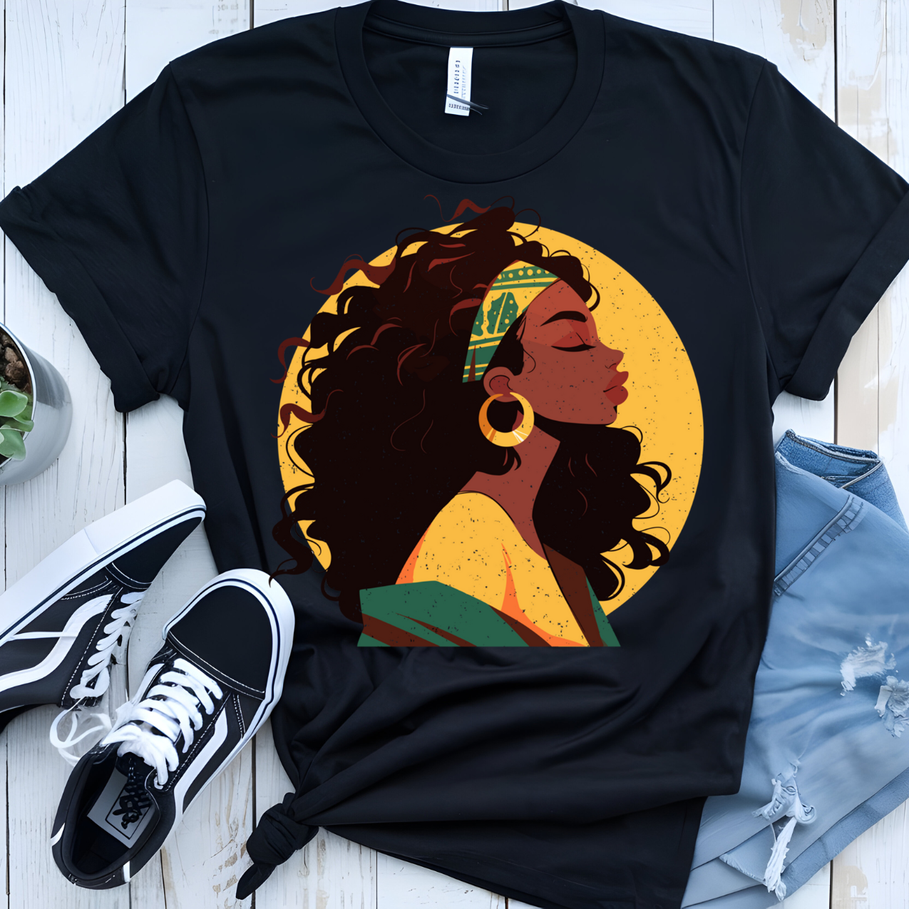 Black History-Inspired Black woman T-shirt