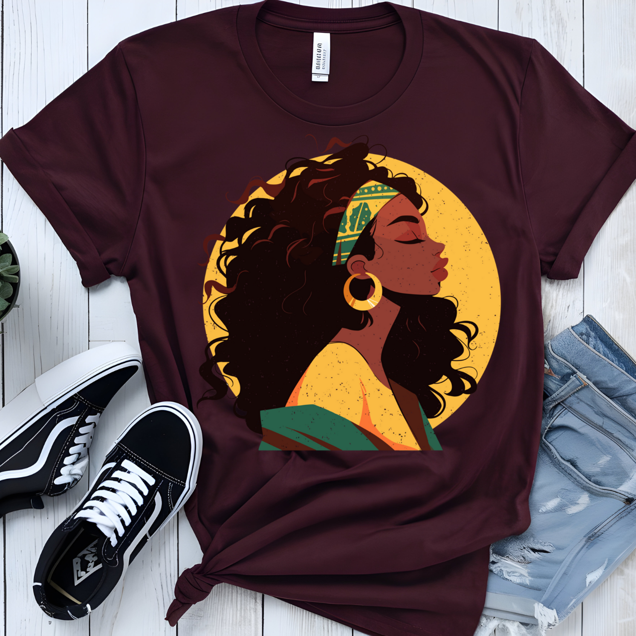 Black History-Inspired Black woman T-shirt