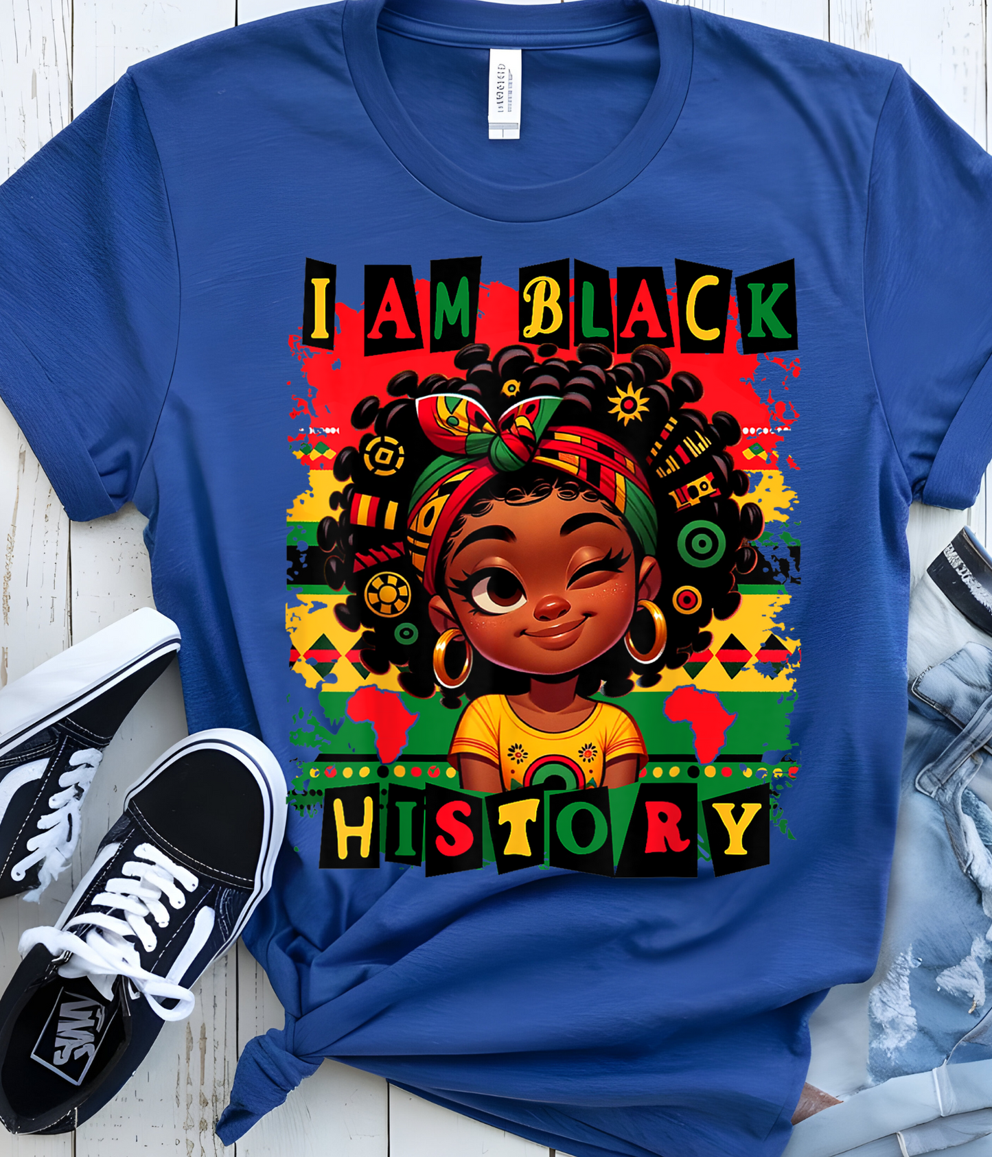 Cute Girl I AM Black History T-shirt