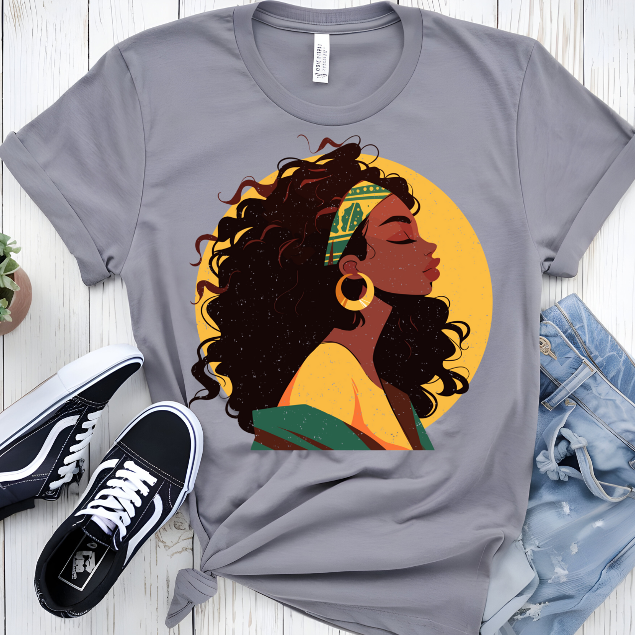 Black History-Inspired Black woman T-shirt