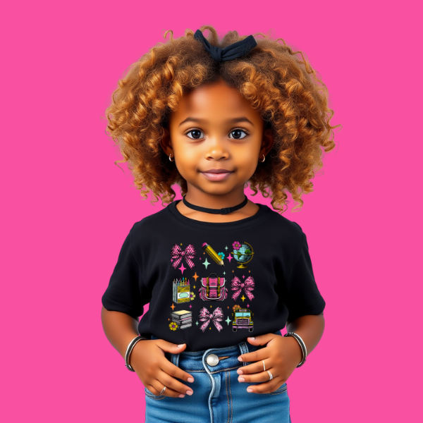 Ribbon globe crayon t-shirt
