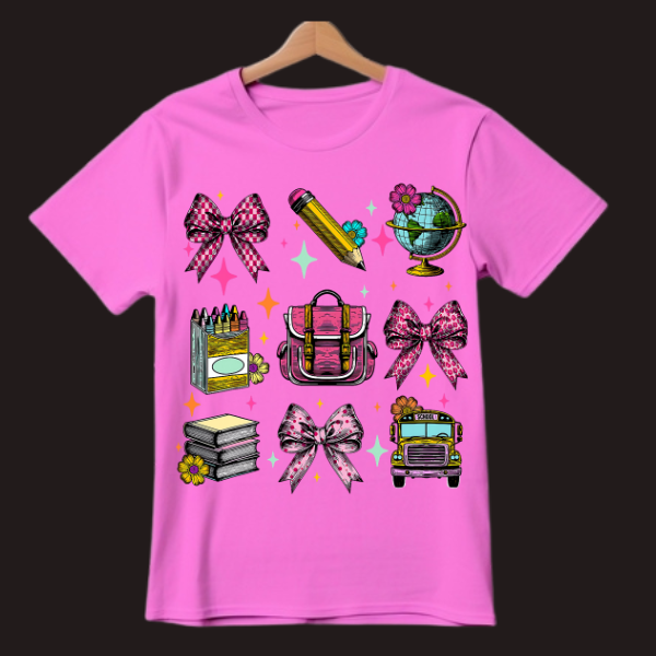 Ribbon globe crayon t-shirt