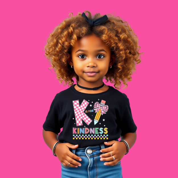 K is for Kindness custom kindergarten t-shirt