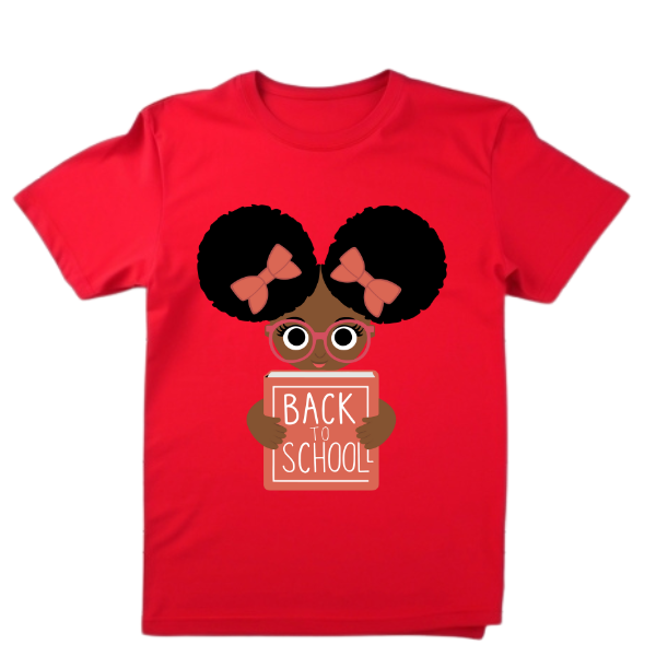 Back to School Afro Puff Girl T-shirt