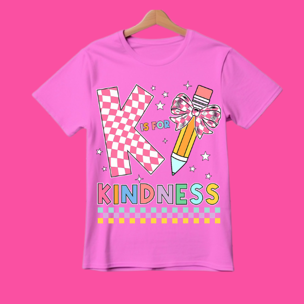K is for Kindness custom kindergarten t-shirt