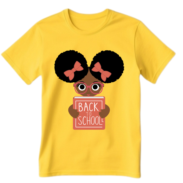 Back to School Afro Puff Girl T-shirt