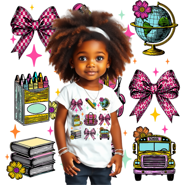 Ribbon globe crayon t-shirt