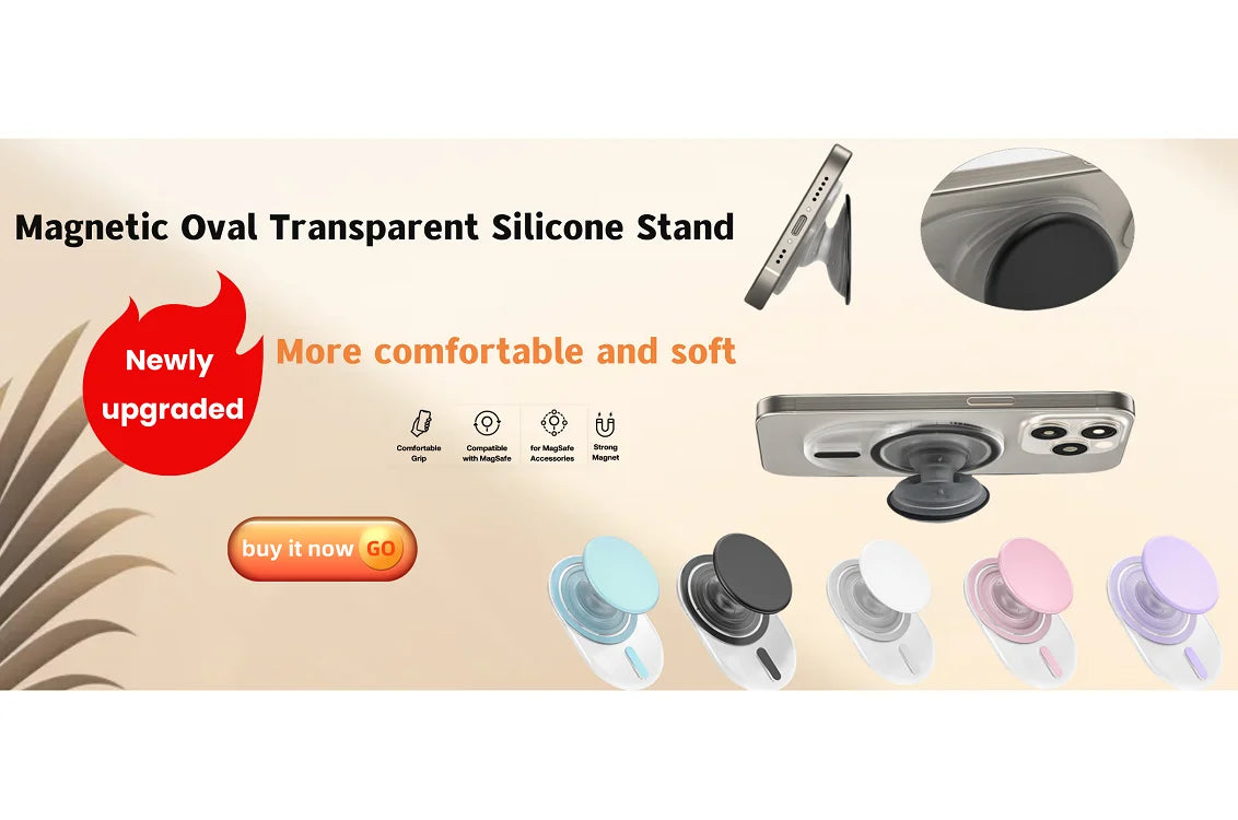 Magnetic Oval Phone Grip Stand Holder
