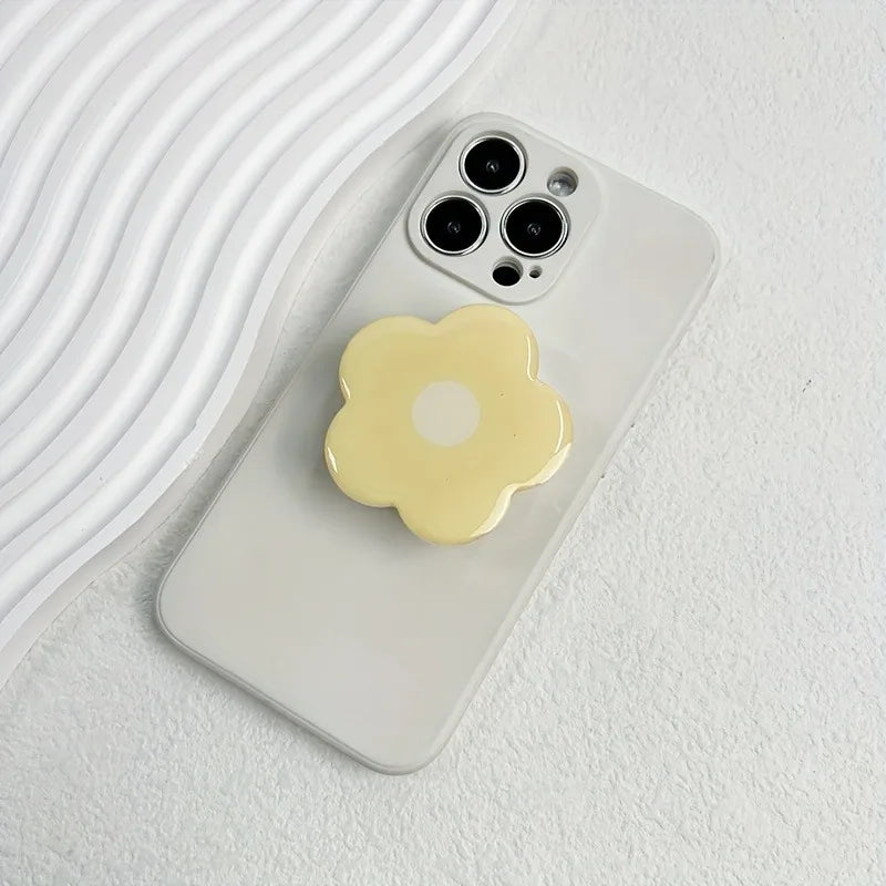 Clear Flower Folding Expandable Mobile Phone Grip Holder Stand