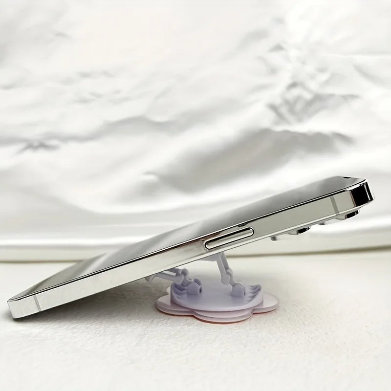 Clear Flower Folding Expandable Mobile Phone Grip Holder Stand