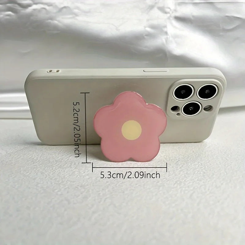 Clear Flower Folding Expandable Mobile Phone Grip Holder Stand