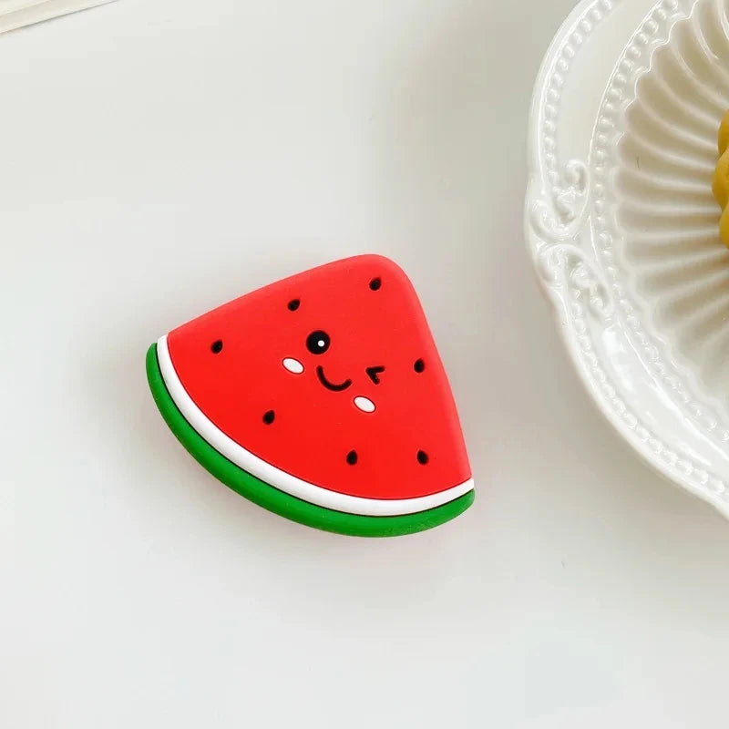 Cute Fruit Strawberry Foldable Grip Socket Pocket Finger Bracket Stand