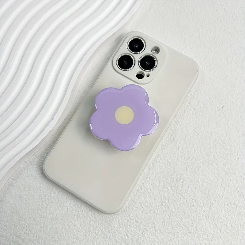 Clear Flower Folding Expandable Mobile Phone Grip Holder Stand
