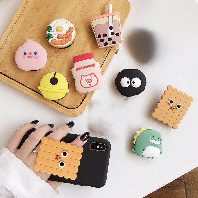 Cartoon Cute Animal Folding Mobile Phone Socket Pocket Stand