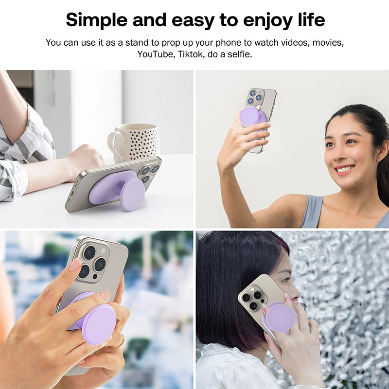 Magnetic Oval Phone Grip Stand Holder
