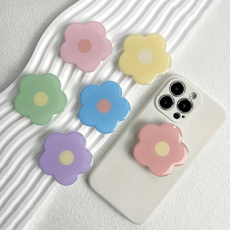 Clear Flower Folding Expandable Mobile Phone Grip Holder Stand