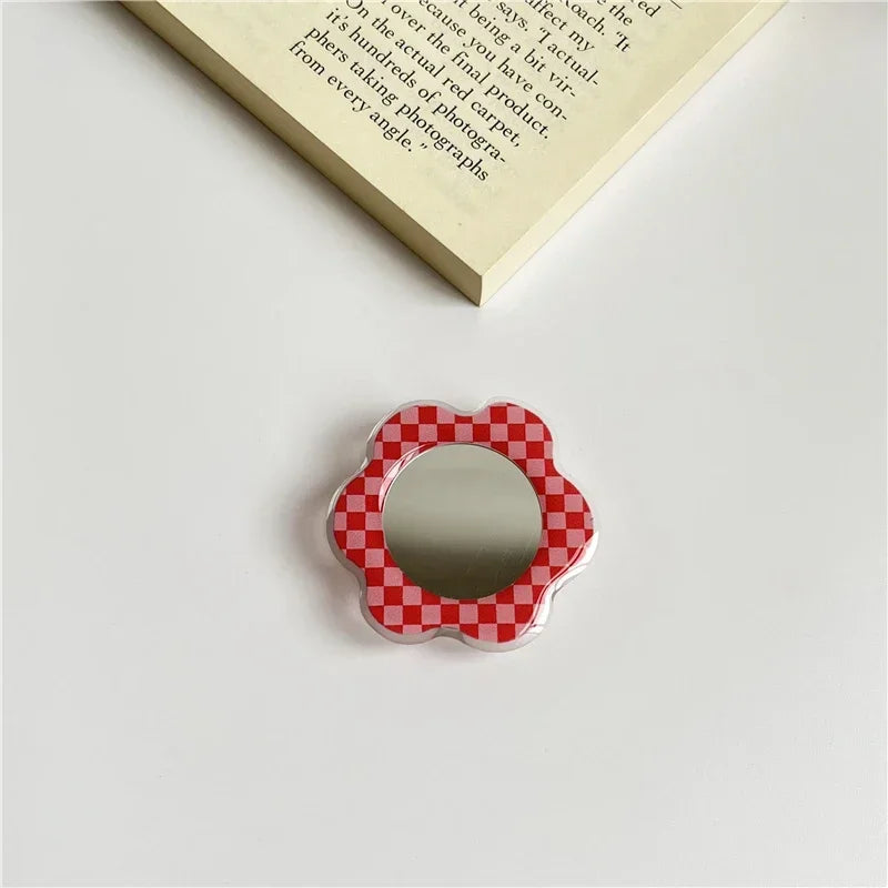 Cute Mirror Tulip Flower Mobile Phone Grip Holder Socket Pocket Finger Ring Stand