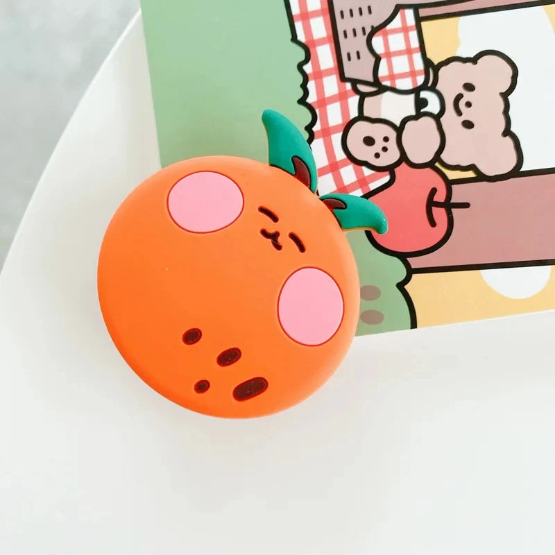 Cute Fruit Strawberry Foldable Grip Socket Pocket Finger Bracket Stand