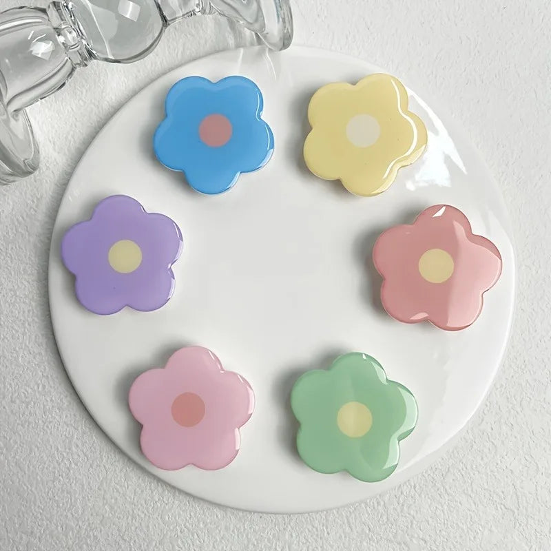 Clear Flower Folding Expandable Mobile Phone Grip Holder Stand