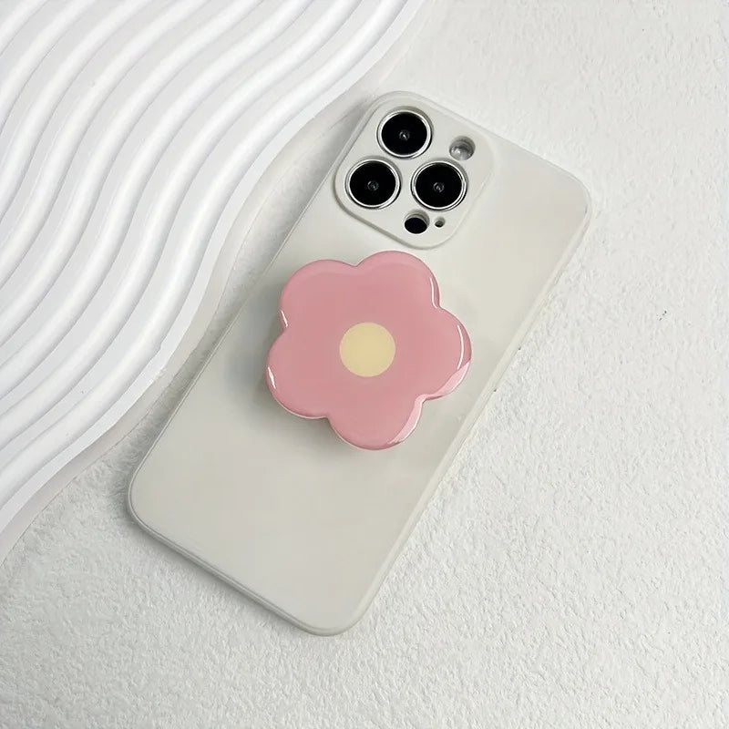 Clear Flower Folding Expandable Mobile Phone Grip Holder Stand