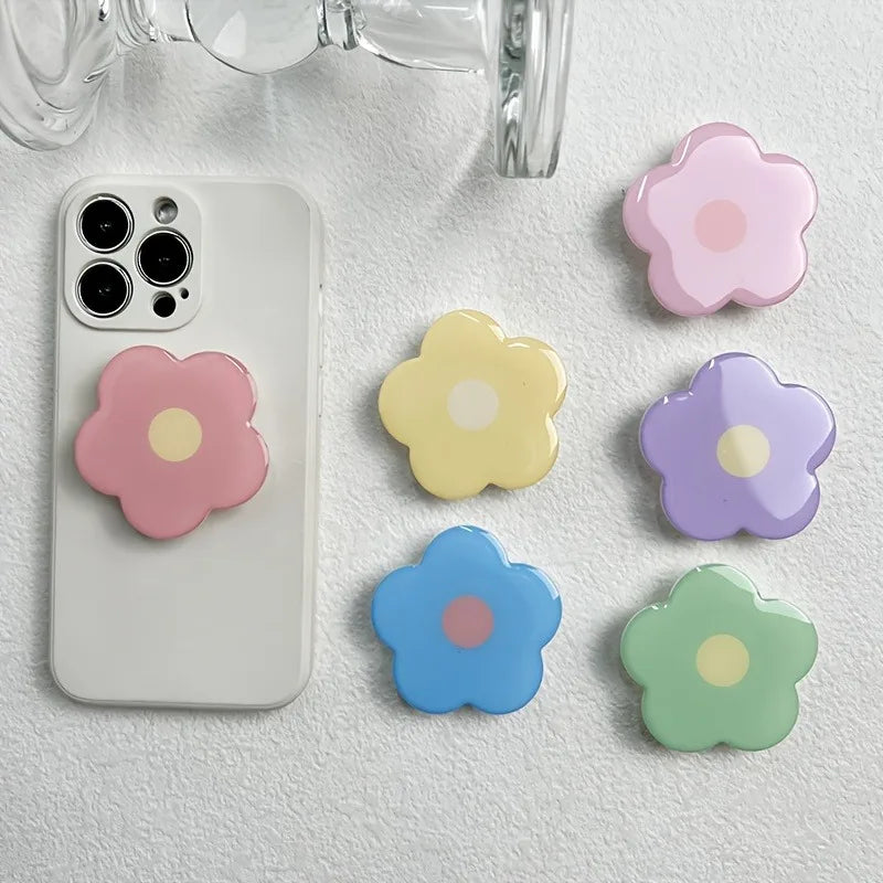 Clear Flower Folding Expandable Mobile Phone Grip Holder Stand