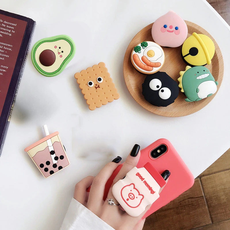 Cartoon Cute Animal Folding Mobile Phone Socket Pocket Stand