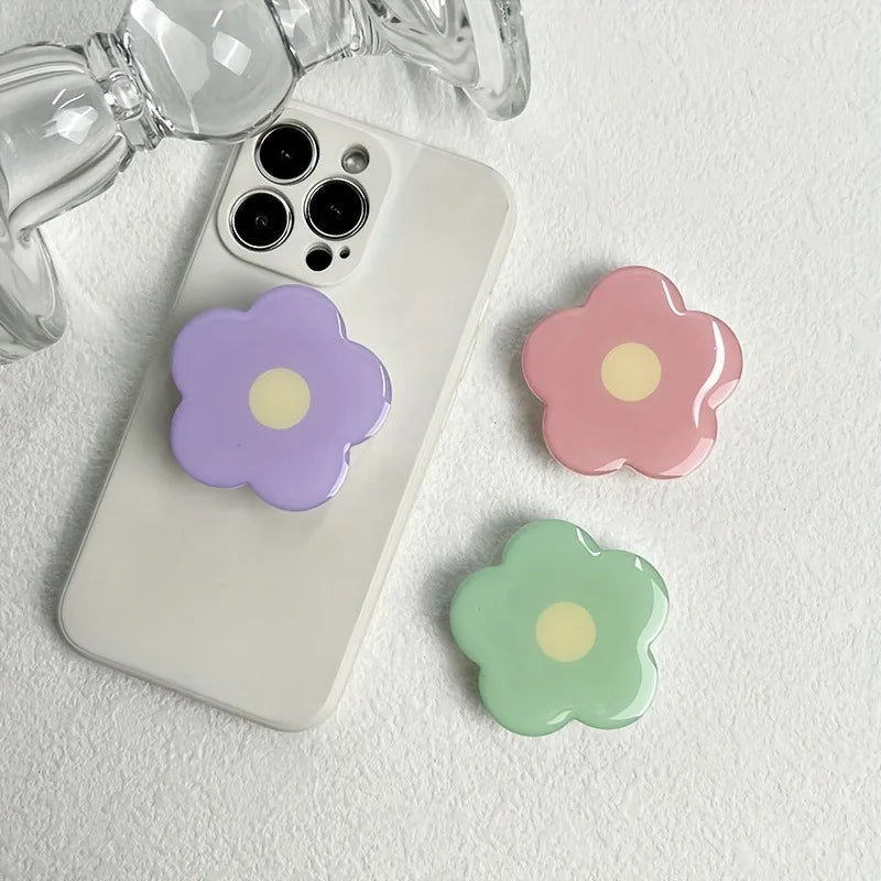Clear Flower Folding Expandable Mobile Phone Grip Holder Stand