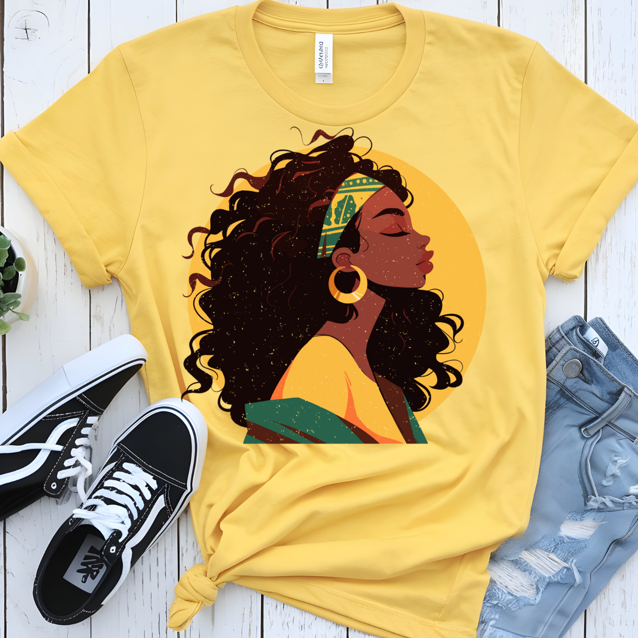 Black History-Inspired Black woman T-shirt