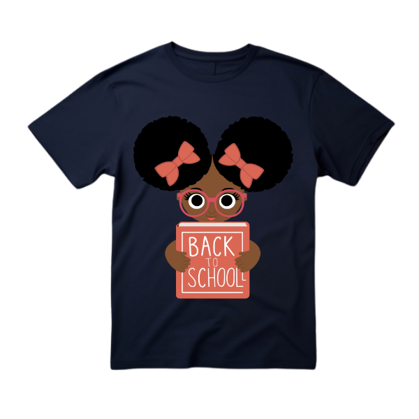 Back to School Afro Puff Girl T-shirt