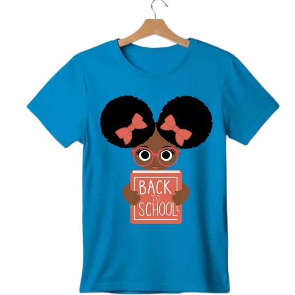 Back to School Afro Puff Girl T-shirt