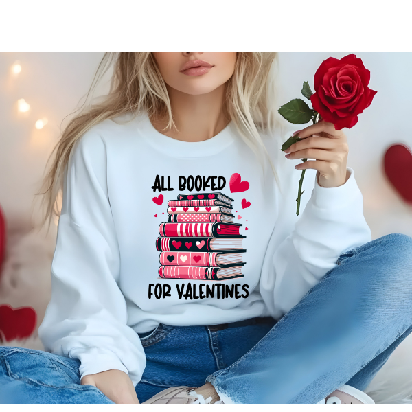 All booked with books sweatshirt