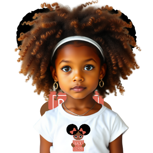 Back to School Afro Puff Girl T-shirt