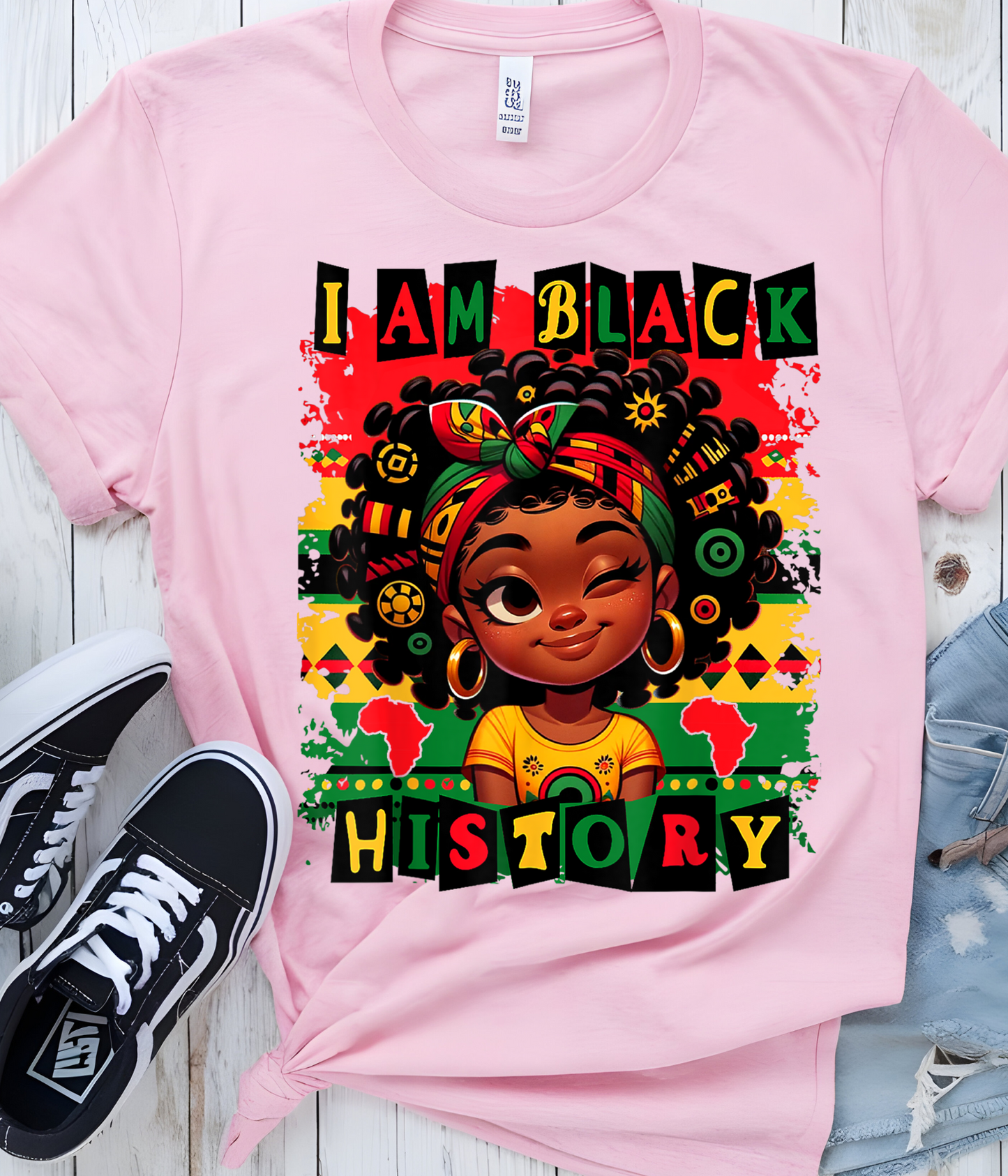 Cute Girl I AM Black History T-shirt
