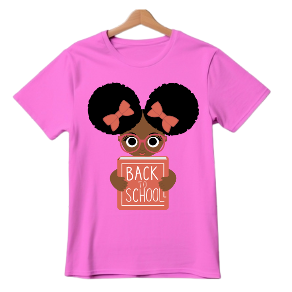 Back to School Afro Puff Girl T-shirt