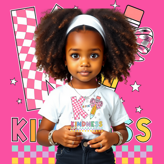K is for Kindness custom kindergarten t-shirt