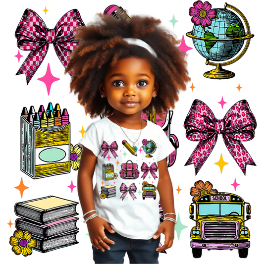 Ribbon globe crayon t-shirt