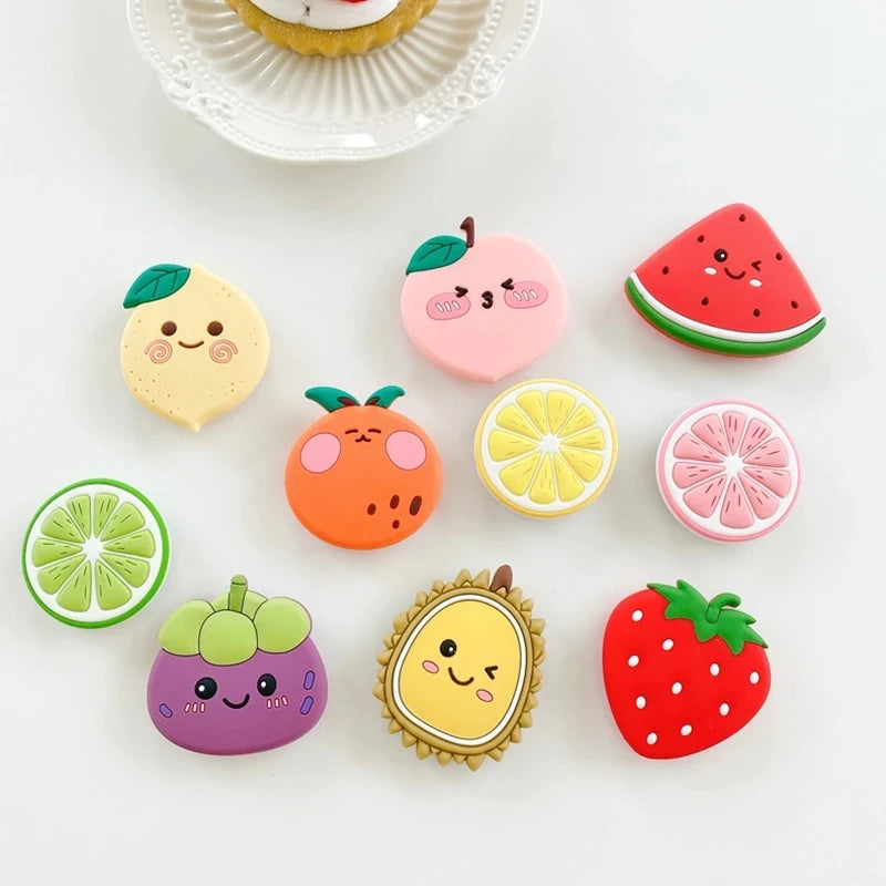 Cute Fruit Strawberry Foldable Grip Socket Pocket Finger Bracket Stand