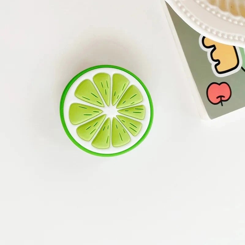 Cute Fruit Strawberry Foldable Grip Socket Pocket Finger Bracket Stand