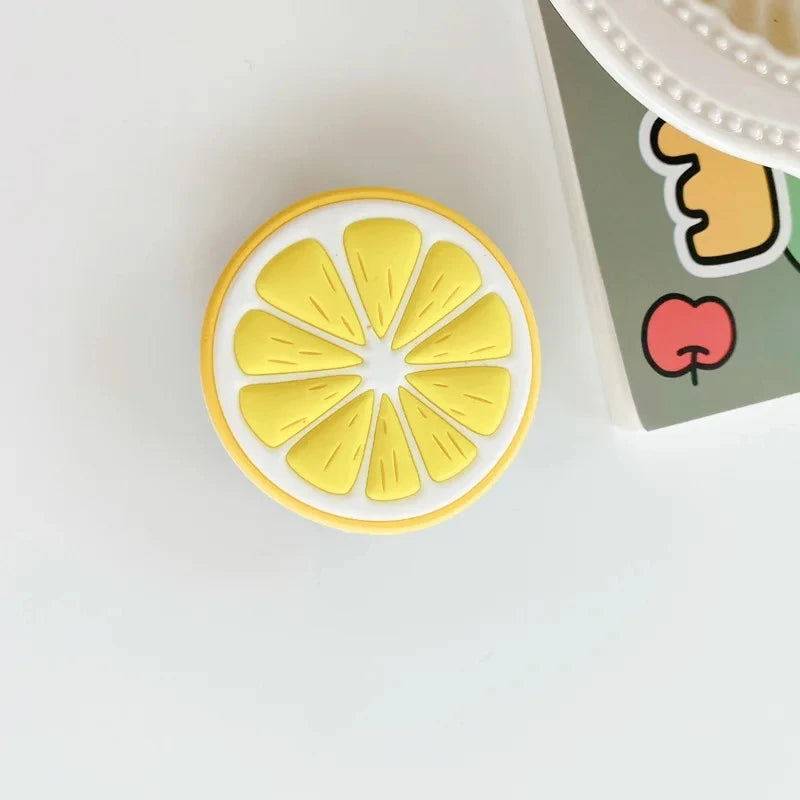 Cute Fruit Strawberry Foldable Grip Socket Pocket Finger Bracket Stand