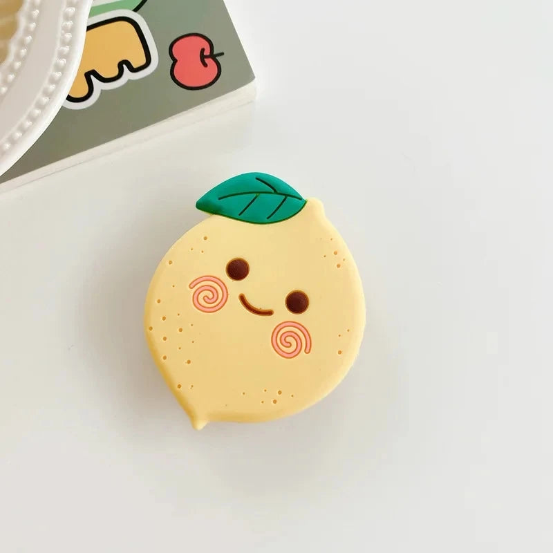 Cute Fruit Strawberry Foldable Grip Socket Pocket Finger Bracket Stand